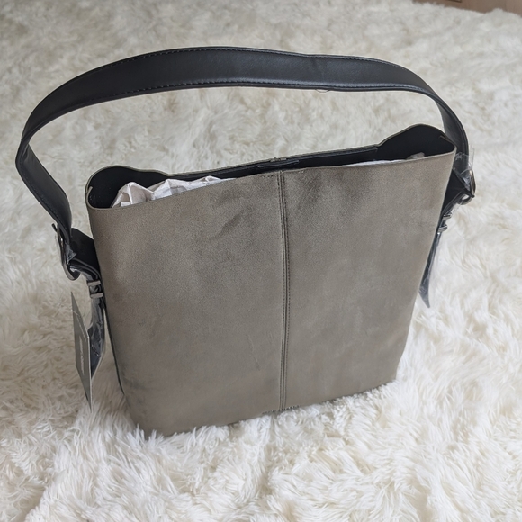 Steve Madden Tote Bag - Bag Velvet Fabri Dark Olive Green - Picture 10 of 10